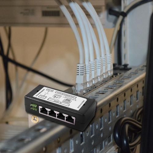 2 Inyectores Poe De 4 Puertos, Adaptador De Alimentación Poe