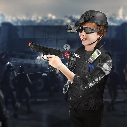 Redcrab Swat Conjunto De Disfraces De Policía For Niños