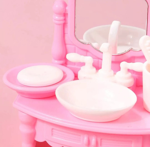 Muñecas Accesorios Set Baño Completo Miniatura (10 Pcs)