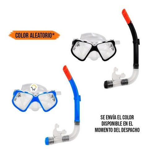 Kit Careta + Snorkel Para Buceo Piscina Playa