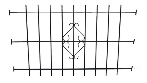 Reja Rejas Para Ventana 120x90 Anclaje Dentro De Mocheta