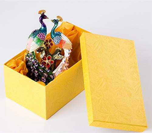 Figuras De Pavorreal Esmaltadas Pintadas A Mano Con Bisagras