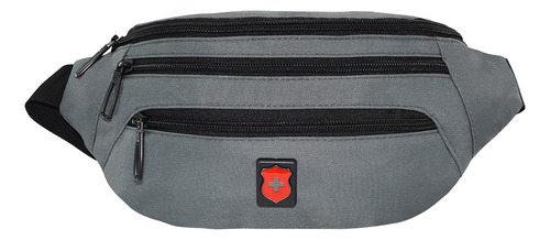 Cangurera Royal Swiss® Riñonera Multiusos Bolsillo Frontal Color Gris Diseño De La Tela Lisa