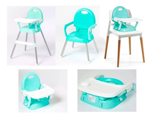 Imagen 8 de 8 de Silla Comer Bebe Booster Alta Portatil 3 En 1 Rooby Colores