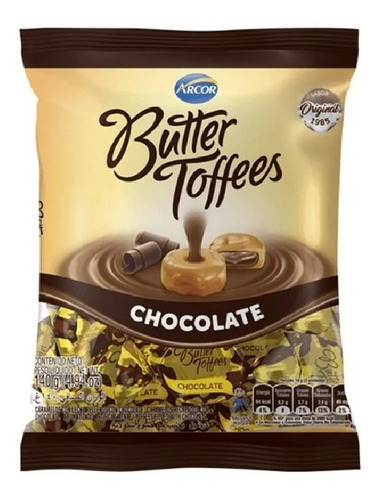Caramelo Arcor Butter Toffes 140 G 