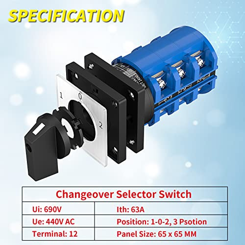 Interruptor De Transferencia Manual Rotativo De 3 Posic...