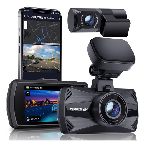 Camara Tablero Dual Wifi Gps Real Dash Cam Frontal