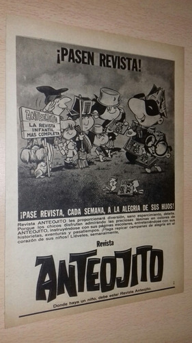 P58 Clipping Publicidad Anteojito Decada Del 70