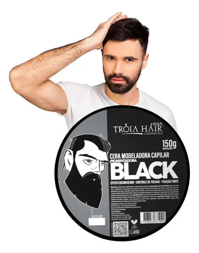 Pomada Modeladora Black C/ Super Fixação 150g Tróia Hair