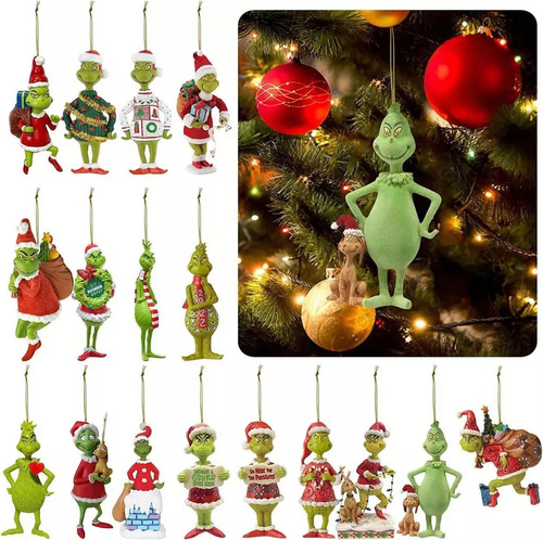 Decoraciones Colgantes Para Árbol De Navidad Grinch B, 18 Un