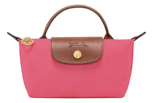 Minibolso Longchamp Le Pliage Original Con Asa, Color Granad