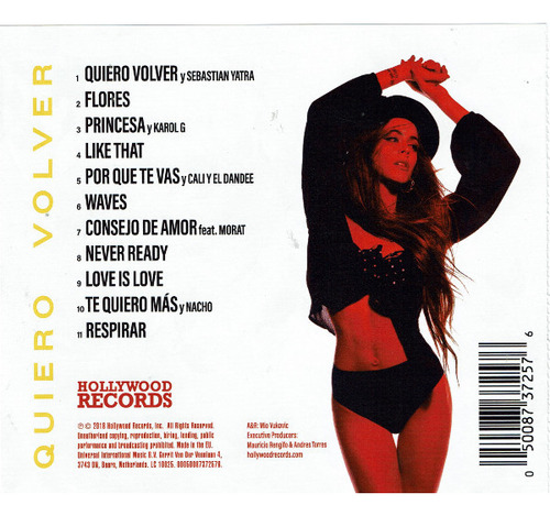 Cd Quiero Volver (tini (12)) Estándar