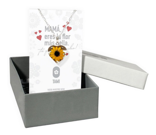 Regalos Originales, Amuleto, Collar Plata, Collar De Girasol