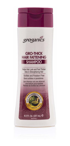 Groganics Dht Grow Thick Hair Fattening Shampoo, 8 Onzas