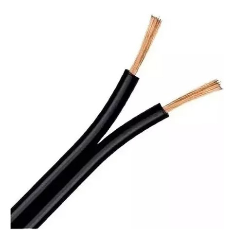 Cable 2x1 Mm Tipo Bipolar Paralelo Alargue Rollo 100mts Negr