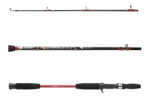 Caña Surfish Litoral 2,10m Rotativo 25lb 2t Maciza Grafito O