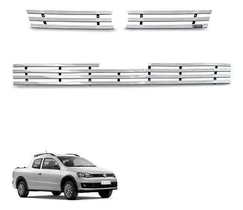 Sobre Grade Saveiro Cross 2017 a 2023 Aço Inox Gtnox