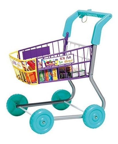 Carro De Carrito De Compras De Juguete Incluye Juego De Comi