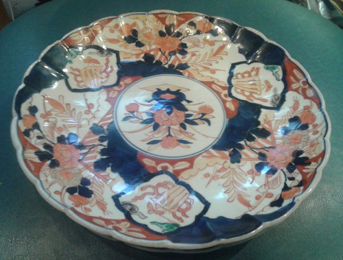 Par De Platos De Porcelana Decorados Japon Imari  24.5 Cm