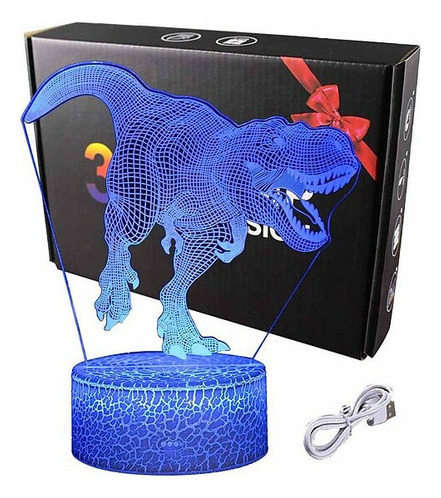 T Luz Nocturna Led De Dinosaur Illumination 3d For Childre