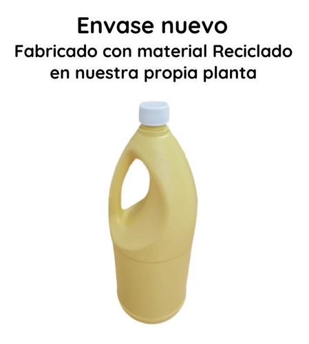 Imagen 5 de 10 de Envase Limpieza 2 Litro Amarilla Mat. Reciclado X 100 Unid - Modelo C