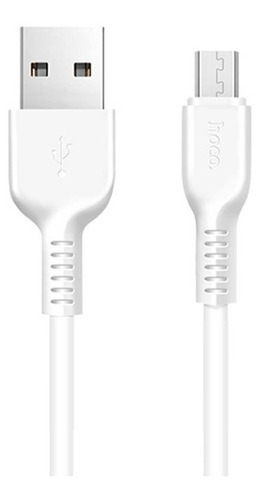 Cable micro USB Hoco: carga y sincroniza tu dispositivo, color blanco