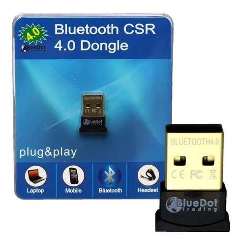 Adaptador Bluetooth 4.0 Para Pc - Windows 8, 10, Dongle, Usb