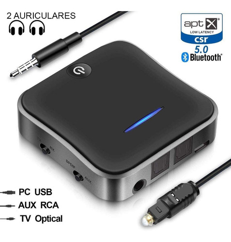 Imagen 2 de 10 de Emisor Transmisor Receptor Bluetooth Audio Tv Smart Amitosn1