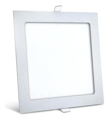 Plafon Multiled 18w Cuadrado Embutir Luz Fria Color Blanco