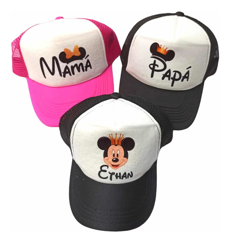 Gorras Personalizadas Para Toda La Familia 3 Unidades