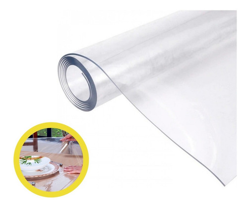 Imagem 4 de 4 de Toalha Para Mesa - Plastico Transparente Pvc Quadrada Peq