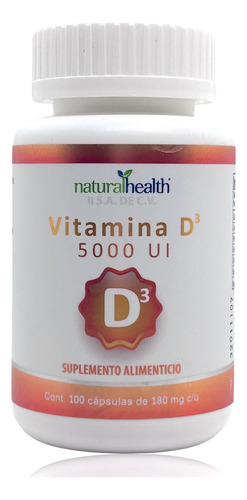 Vitamina D3 5000 Ui 100 Caps Natural Health