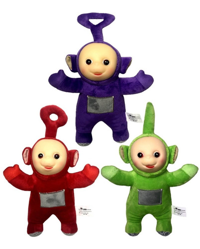 Kit Bonecos Pequenos Teletubbies : Tinky Winky + Dipsy + Po