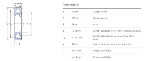 Rodamiento Balero 7418 (7418bm) De Contacto Angular