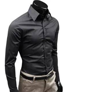 Camisas Slim Fit Entallados De Hombre Algodón Licra Slim Fit