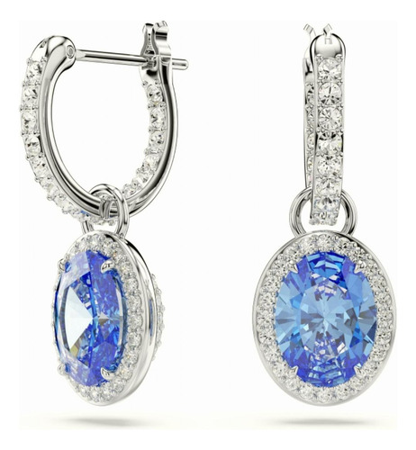 Aretes Constella, Talla Ovalada, Azules, Baño De