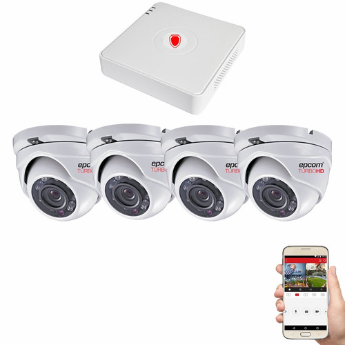Kit Cctv Circuito Cerrado 4 Camaras Vigilancia Hd Epcom Eb