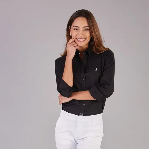 Polo Club - Mujer Camisa Negro