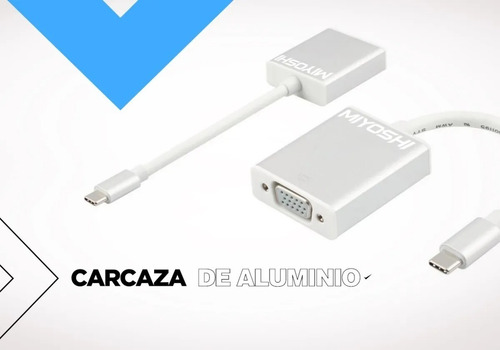 Imagen 9 de 10 de Cable Usb C 3.1 A Vga Adaptador Para Macbook Pc Celular