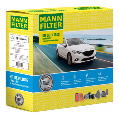 Kit De Filtros Mann-filter Honda Civic 1.8 16v 2012 A 2016
