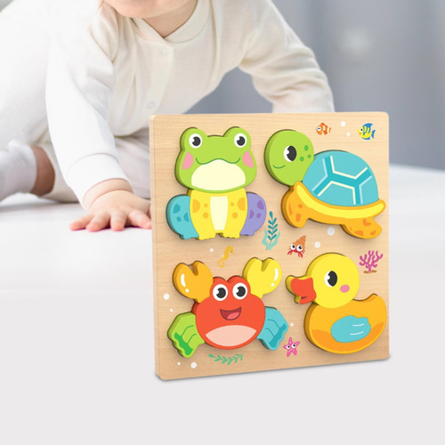 Puzzles Block De Madera Puzzle Toy Para Animal Marítimo
