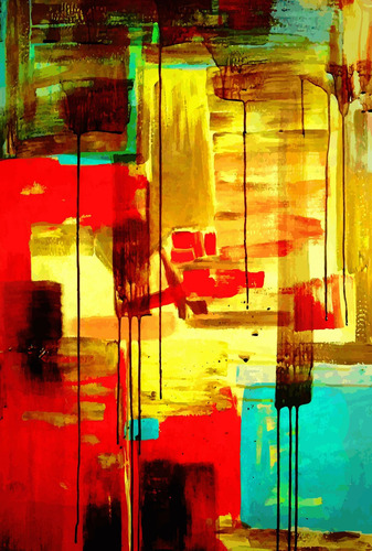 Cuadro 30x45cm Abstracto Colores Arte Decoracion Paint M5