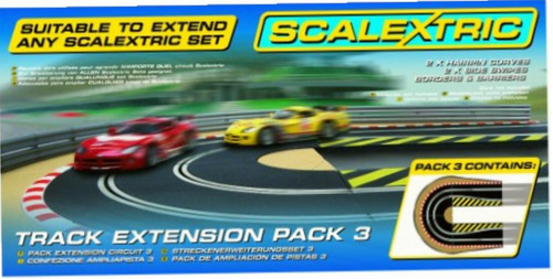 Scalextric Track Extension Pack, 2 Horquillas Curvas, 2