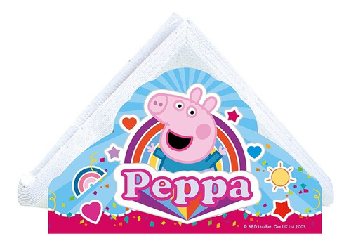 Servilletas Con Servilletero Estampado - Peppa Pig