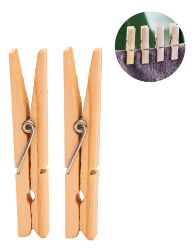 Pack 20 Perros Pinza Para Colgar Ropa De Madera Extra Fuerte