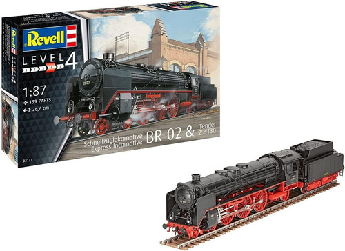 Locomotora Br02 Express con tender - 1/87 - Revell 02171