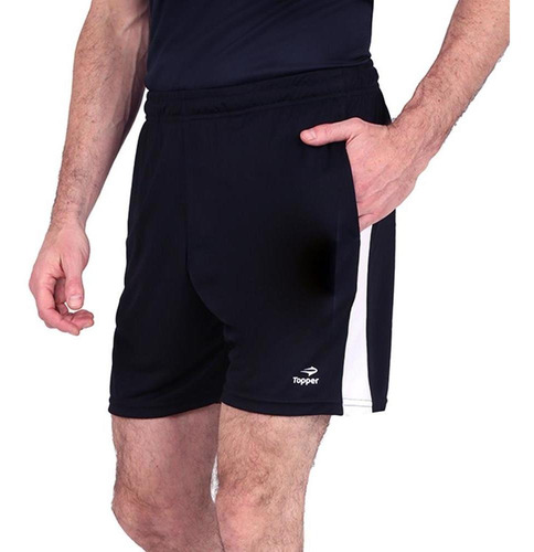 Topper Short Hombre - Poly Men Line Azulblco