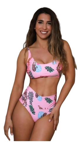 Bombacha  Culotte Les Tiro Alto Sunsea 223 Estampada Bikini 