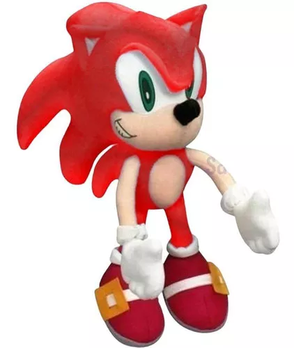 Pelúcia Turma Do Sonic Vermelho Ouriço Personagem Jogos Sega