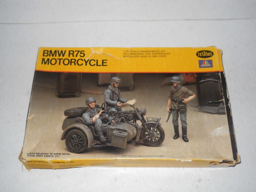 Motocicleta Con Ametralladora Bmw R75 Kit Escala 1/35 Testor (Usado)